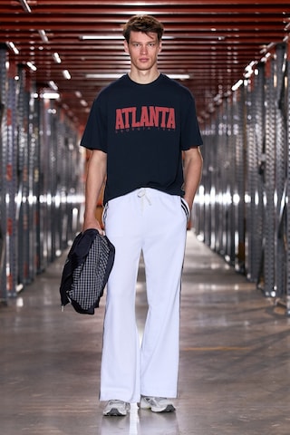 Grımelange Atlanta Erkek %100 Pamuklu Kısa Kollu Baskı Detaylı Lacivert T-shirt