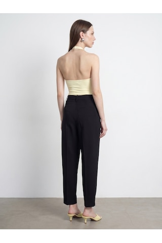 Dilvin 72703 Kruvaze Bel Detaylı Pantolon-siyah