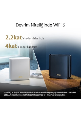 Asus Zenwifi Xt8 Wıfı6 Gaming Ai Mesh Aiprotectionpro Torrent Bulut Dlna Kablosuz Ag Dagitim Mesh Si