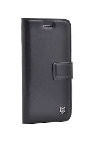 Galaxy S10e Kılıf Zore New Delüxe Kapaklı Standlı Kılıf Siyah