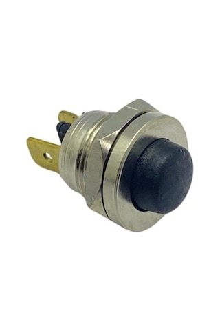 Metal Buton Mini Fişli 16 Mm Siyah