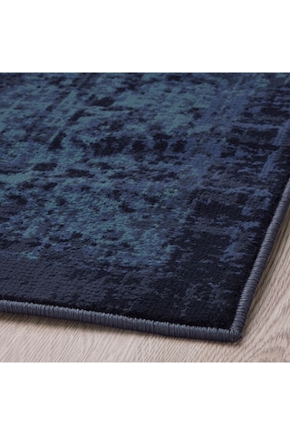 Eskitme Halı, Koyu Mavi, 80x180 Cm