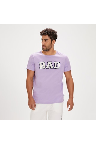 Bad Bear Felt Erkek Pembe Yuvarlak Yaka Tişört Pembe