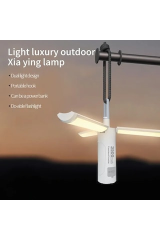 Sones 3500mah M26 Katlanabilir El Lambası Taşınabilir Üçlü Yaprak Kanca Açık El Feneri Çok Fonksiyonlu Kamp Işık Beyaz