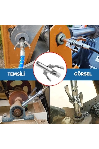 10 Adet Gress Pompa Ucu Seti - Mandallı - 30 Cm Hortumlu Ttt