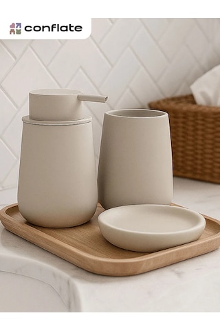 Conflate Banyo Aksesuarları Seti 425042972 Bej