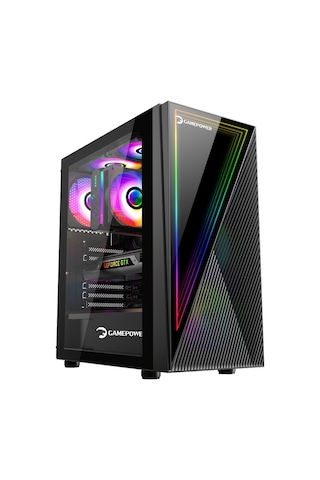 Gamepower Ravadin Atx 3 Argb Infinity Fan Temperli Cam 500w 80+ Ak930gmp240