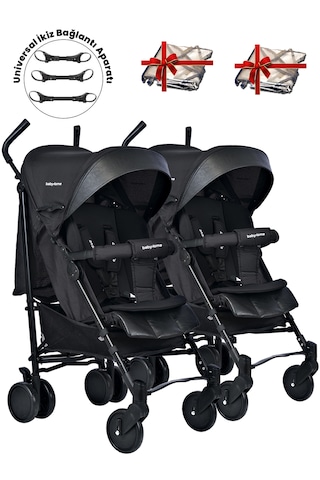 Baby Home 107 Ayrılıp Birleşebilen Baston İkiz Bebek Arabası