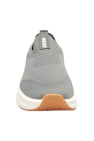 Wickers 3005m Erkek Triko Bağcıksız Ortopedik Günlük Sneaker Yürüyüş Ayakkabı Füme