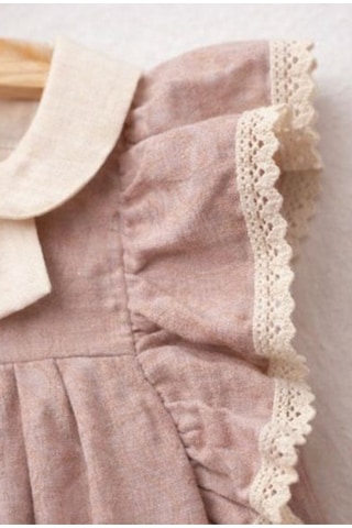 Baby Corner Bebe Yaka Kız Bebek Elbise Pembe