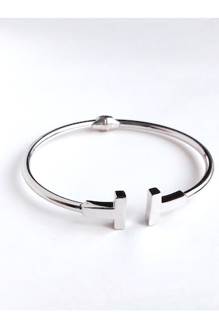Keskin Gümüş Tasarım Kadın Kelepçe Bileklik