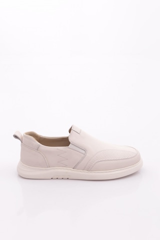 Dgn 6151 Erkek Yani Lastikli Sneaker Ayakkabi Kırık Beyaz