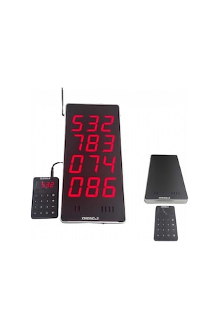 Kumandalı Müşteri Çağrı Cihazı Kasa Ölçüsü 18x38 Cm