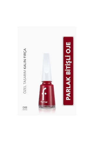 Flormar Nail Enamel Mineralli Klasik Parlak Oje 048 Fiery Red