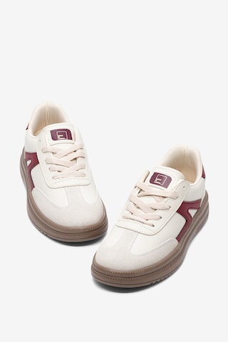 Tonny Black Rahat Kalıp Kauçuk Taban Bağcıklı Sneaker Kadın Bej Bordo Sneaker Tbtyldz005 Bej - Bordo