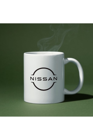 Applucky Nissan Logo Tarihçesi Baskı Kupa Bardak Beyaz