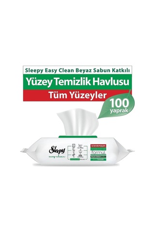 Sleepy Easy Clean Yüzey Temizlik Havlusu 100 X 5 Adet 500 Yaprak Tekli