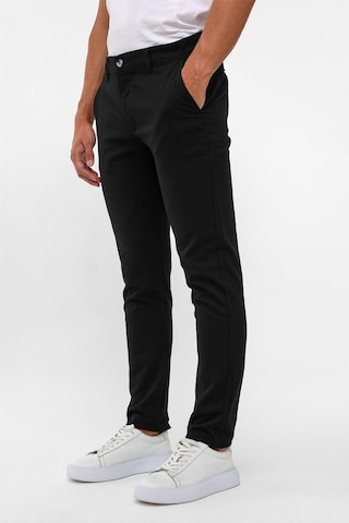 Süvari Siyah Slim Desenli Pantolon