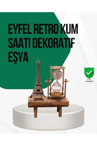 Ahşap Kum Saati Tasarımlı Masa Dekoru
