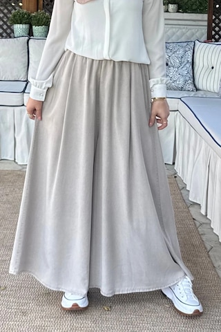 Rabia Şamlı Vera Etekli Pantolon Taş Normal