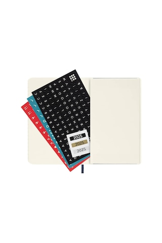 Moleskine 12 Ay Haftalık Ajanda Cep Boy 9x14 Cm Yumuşak Kapak Safir Mavi Safir Mavisi