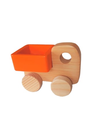 Woodnjoy Wood & Joy Doğal Ahşap Kamyonet Hareketli Eğitici Oyuncak Yeşil