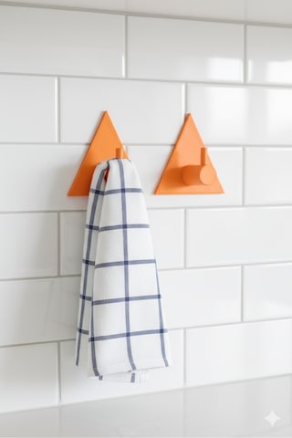 2 Li Askılık Kapı Arkası, Duvara Monte, Dayanıklı Malzeme, Sarı 9 Sarı