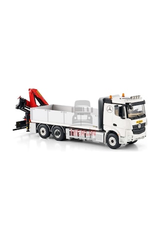 1/50 Mercedes-benz Actros Mp5 2.300mm Classıc Space Rıged Flatbed Truck 6x2 Tag Axle Wıth Palfınger Pk 19.001 Sld 5 Vinçler