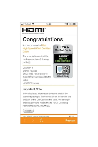 Ultra Sertifikalı Aoc Fiber Hdmi 2.1 Kablo - 48gbps, 8k 60hz, 4k 120hz, 4k 60hz, Earc, Hdr, D-hdr, Hdcp2.3, Dolby Vision, Dolby Atmos 10 Metre Sku: Smg8690010629852
