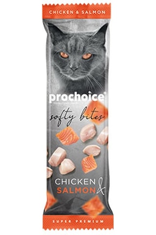 Pro Choice Softy Bites Tavuklu ve Somonlu Yumuşak Kedi Ödül Maması 24 x 10 G
