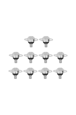 10 Adet Termostat Termal Anahtar Manuel Sıfırlama Bimetalik Çip Sıcaklık Kontrol Anahtarı 10a 250v 120