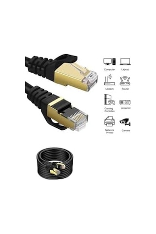 Narita Cat 7 Ağ Kablosu, 10gbps Ethernet Kablo, 1.5 Metre, Siyah