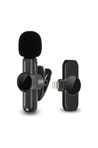 Dumles Type C Uyumlu Apple iPhone Dönüştürücülü Kablosuz Yaka Mikrofonu Android Ve Mini Mikrofon