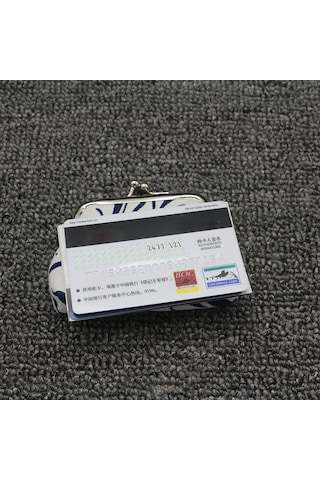 Mavi Bozuk Para Cüzdanı Vintage Seladonlar Bozuk Para Çantası Tuval Mini Küçük Çanta Kadın Çanta Mavi