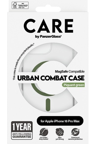 Apple Uyumlu iPhone Flagship 16 Pro Max Magsafe Urban Combat Şeffaf-yeşil Telefon Kılıfı Standart