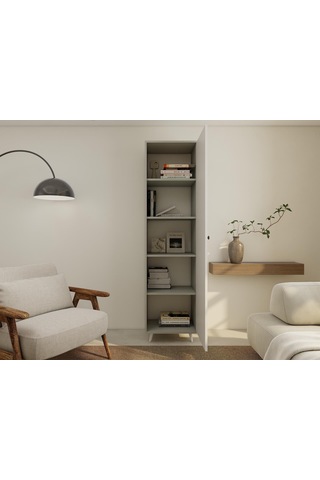 Harput Çok Amaçlı Tek Kapaklı Banyo Dolabı Külgri Beyaz