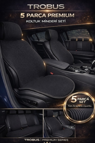 Renault Clio 2019 Ve Sonrası Clio 5 Uyumlu Premium Örme 5 Parça Minder Siyah