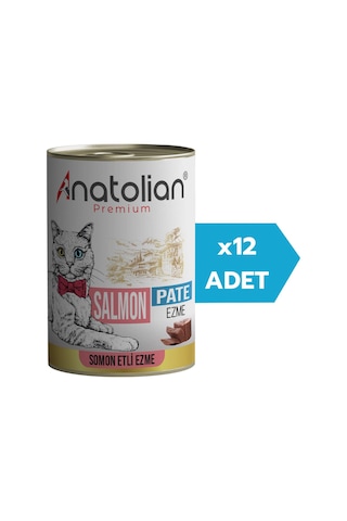 Anatolian Premium Adult Salmon Pate Somonlu Yetişkin Ezme Kedi Konservesi 12 x 400 G Anatolian Premium Adult Salmon Pate Somonlu Yetişkin Ezme Kedi Konservesi 12 x 400 G