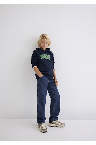 Mavi - Mavi Logo Baskılı Lacivert Kapüşonlu Sweatshirt 6610110-70 Lacivert