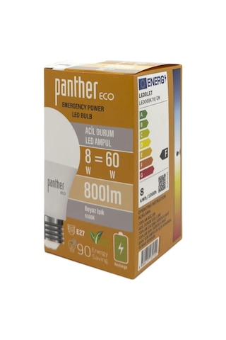 Panther Eco 8w Acil Durum Şarjlı Led Ampul