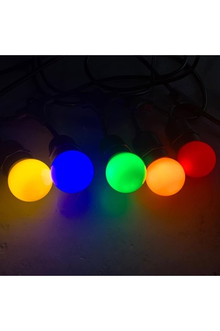 B22 Süngü Soketli 20 Adet Renkli Led Ampul, Mini Küre Tarzı, Verandalarda, Bahçelerde, Partilerde Ve Noel'de Golf Toplarını Süslemek İçin İdealdir.