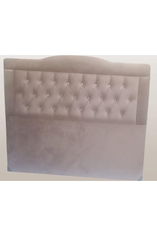 Dk El Yapımı Kapitoneli Çift Kişilik Başlık Tay Tüyü Kumaş Sütlü Kahverengi 140 CM 1448bng90308