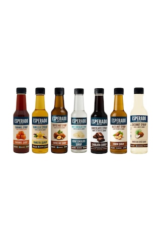 Şekersiz Sugar Free 7 Li Ekonomik Kahve Şurubu Seti 250 Ml X 7 Adet Diğer