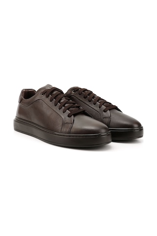 Gönderi(R) Gönderi R Erkek Kahverengi Bağcıklı Kauçuk Taban Hakiki Deri Sneaker Ddma83531641 Kahverengi
