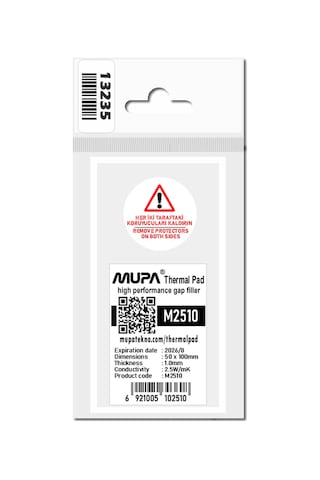 Mupa Termal Ped / Thermal Pad 1.0Mm 2.5W/Mk 5X10Cm M2510
