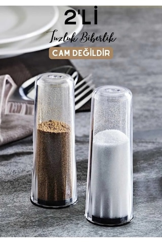 2'li Mika Tuzluk Biberlik Baharat Sunum Seti