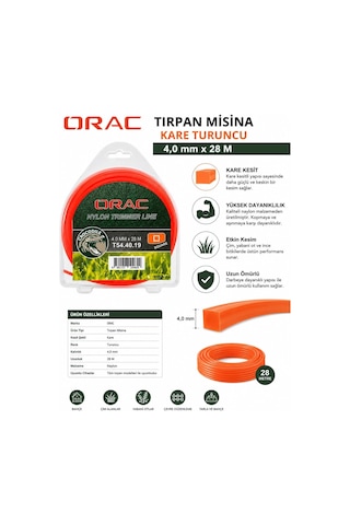 Lexroo Orac Kare Misinası 4.0 Mm X 28 Mt Turuncu