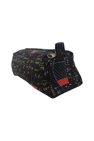 Formül Desenli Astarlı Yıkanabilir Bez Kalemlik Kalem Kutusu