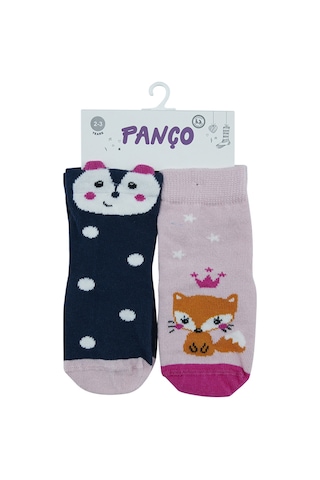 Panço Kız Bebek 2'li Soket Çorap Seti Renkli 2322GB11006