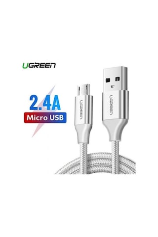 Ugreen Premium Micro Usb Şarj Ve Data Kablosu Silver 1 Metre